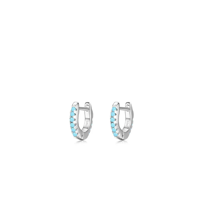 1 Pair Simple Style Round Silver Plating Inlay Zircon Earrings