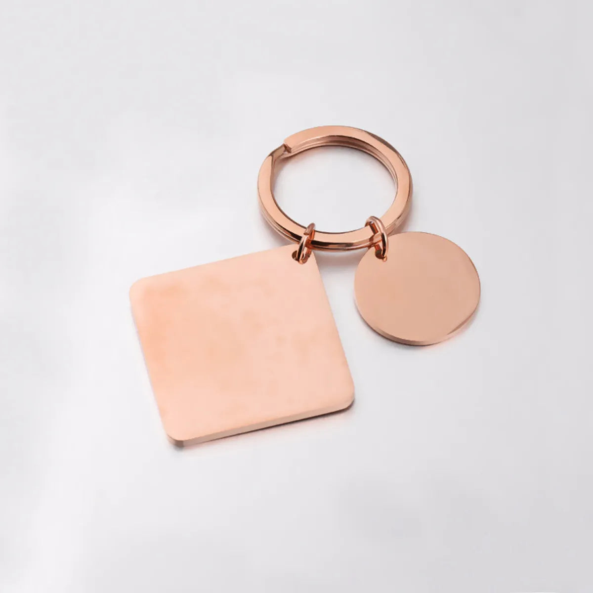 Simple Style Round Square Stainless Steel None Unisex Bag Pendant Keychain