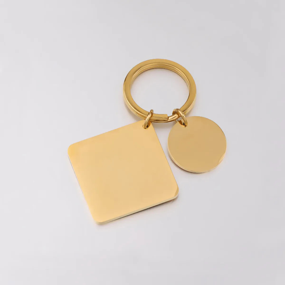 Simple Style Round Square Stainless Steel None Unisex Bag Pendant Keychain