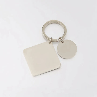 Simple Style Round Square Stainless Steel None Unisex Bag Pendant Keychain