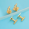 1 Set Simple Style Round Square Customization Laser Engraving Titanium Steel Plating Men'S Cufflinks