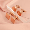 1 Set Simple Style Round Square Customization Laser Engraving Titanium Steel Plating Men'S Cufflinks