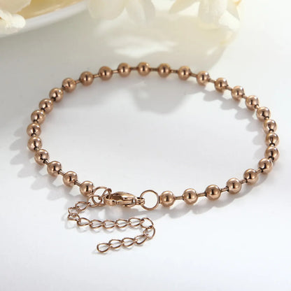 Simple Style Round Stainless Steel Plating 18k Gold Plated Bracelets