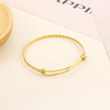 Simple Style Round Stainless Steel Plating Bangle