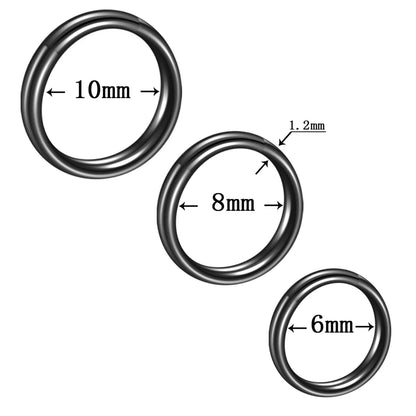 Simple Style Round Stainless Steel Plating Nose Ring 1 Piece