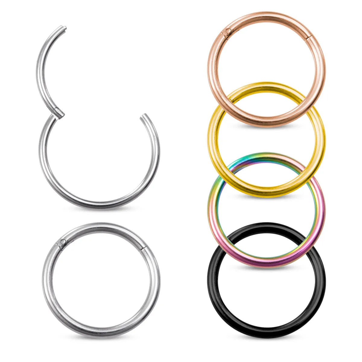 Simple Style Round Stainless Steel Plating Nose Ring