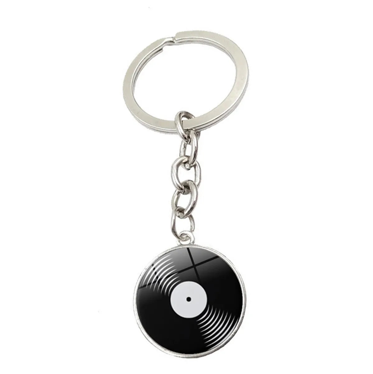 Simple Style Round Stainless Steel Unisex Bag Pendant Keychain