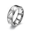 Simple Style Round Stainless Steel Unisex Rings