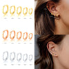 Simple Style Round Sterling Silver Earrings Plating 925 Silver Earrings