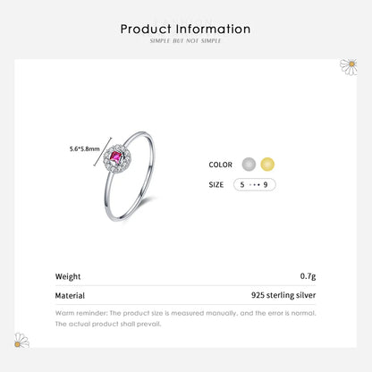 Simple Style Round Sterling Silver Plating Inlay Zircon 14k Gold Plated Rhodium Plated Rings