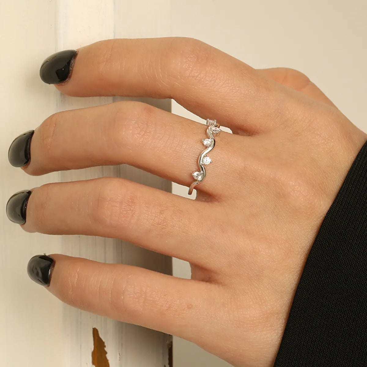 Simple Style Round Sterling Silver Rings In Bulk