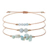 Simple Style Round Stone Copper Braid Bracelets