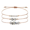 Simple Style Round Stone Copper Braid Bracelets