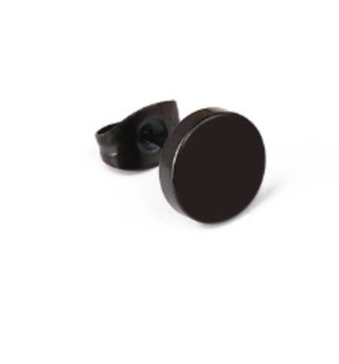 1 Piece Simple Style Round Metal Titanium Steel Ear Studs