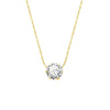 Simple Style Round Titanium Steel Plating Inlay Zircon Pendant Necklace