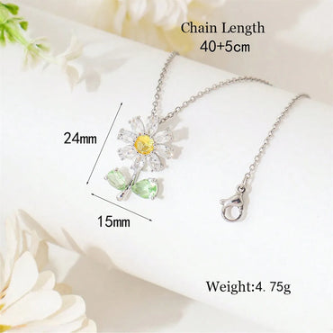 Simple Style Round Tree Stainless Steel Titanium Steel Plating Inlay Zircon 18k Gold Plated Pendant Necklace