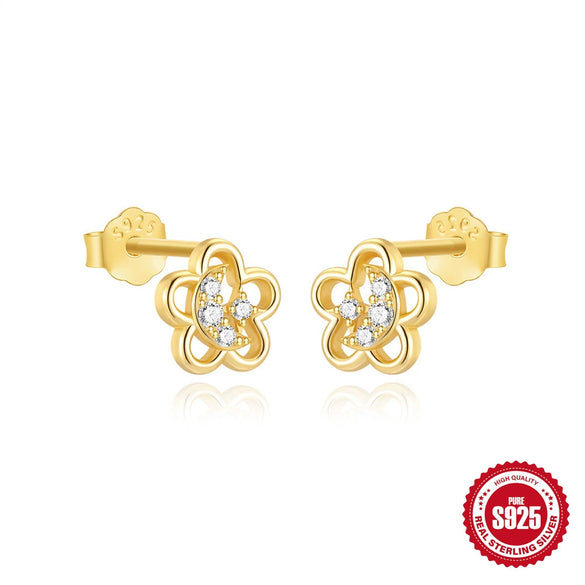 Simple Style S925 Sterling Silver Geometric Six Pointed Star Tassel Earrings Set With Zircon