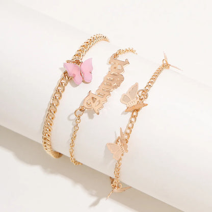 Simple Style Shell Alloy Plating 18k Gold Plated Women'S Anklet