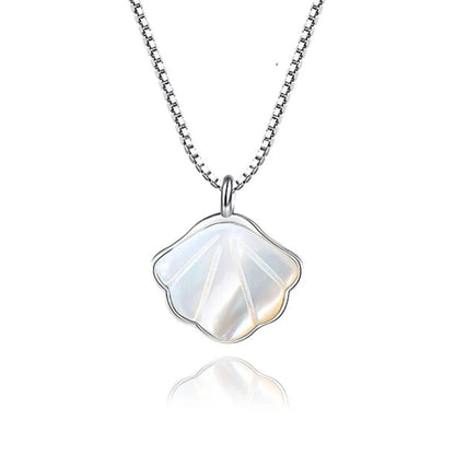 Simple Style Shell Sterling Silver Plating Gold Plated Pendant Necklace