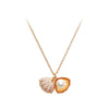Simple Style Shell Titanium Steel Inlay Pearl Pendant Necklace
