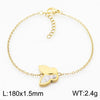 Wholesale Jewelry Simple Style Shiny Butterfly Titanium Steel Shell 18K Gold Plated Plating Inlay Bracelets Earrings Necklace