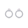 Simple Style Shiny Circle Sterling Silver Gra Plating Inlay Moissanite 18k Gold Plated Ear Studs