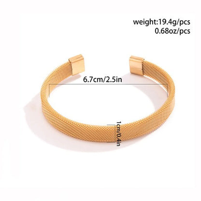 Simple Style Shiny Geometric 304 Stainless Steel Plating Men'S Bangle