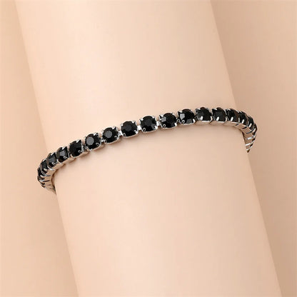 Simple Style Shiny Geometric 304 Stainless Steel Rhinestones Bracelets In Bulk