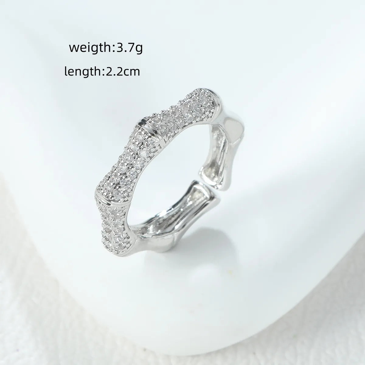 Simple Style Shiny Letter Alloy Asymmetrical Inlay Zircon Women'S Rings