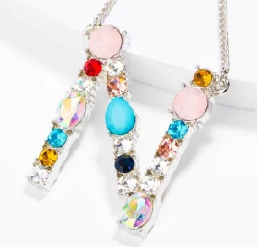 Simple Style Shiny Letter Copper Alloy Hollow Out Inlay Zircon Women'S Necklace