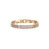 Simple Style Shiny Round Solid Color Copper Plating Inlay Zircon 18k Gold Plated Bracelets