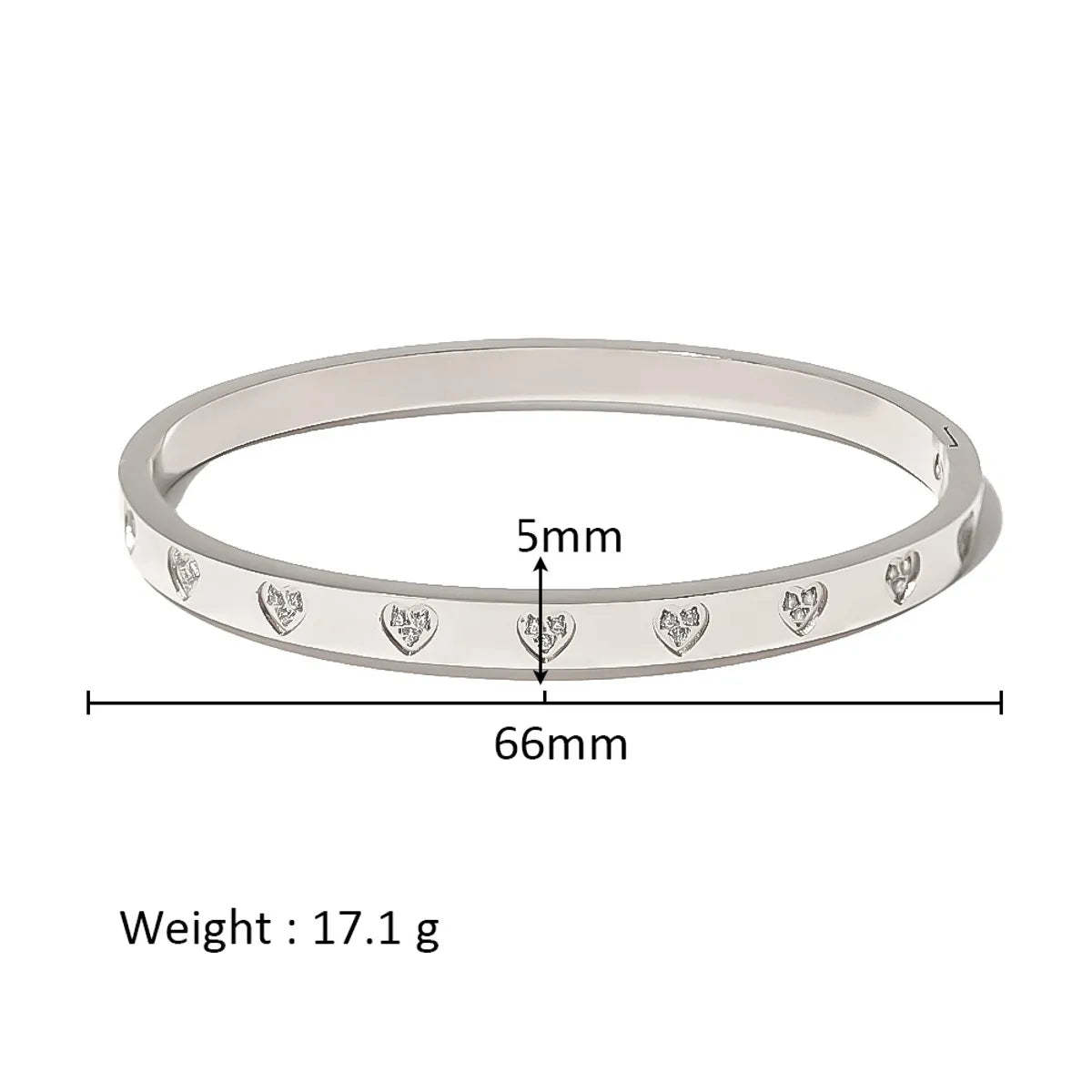 Simple Style Shiny Solid Color 316L Stainless Steel  18K Gold Plated Zircon Bangle In Bulk