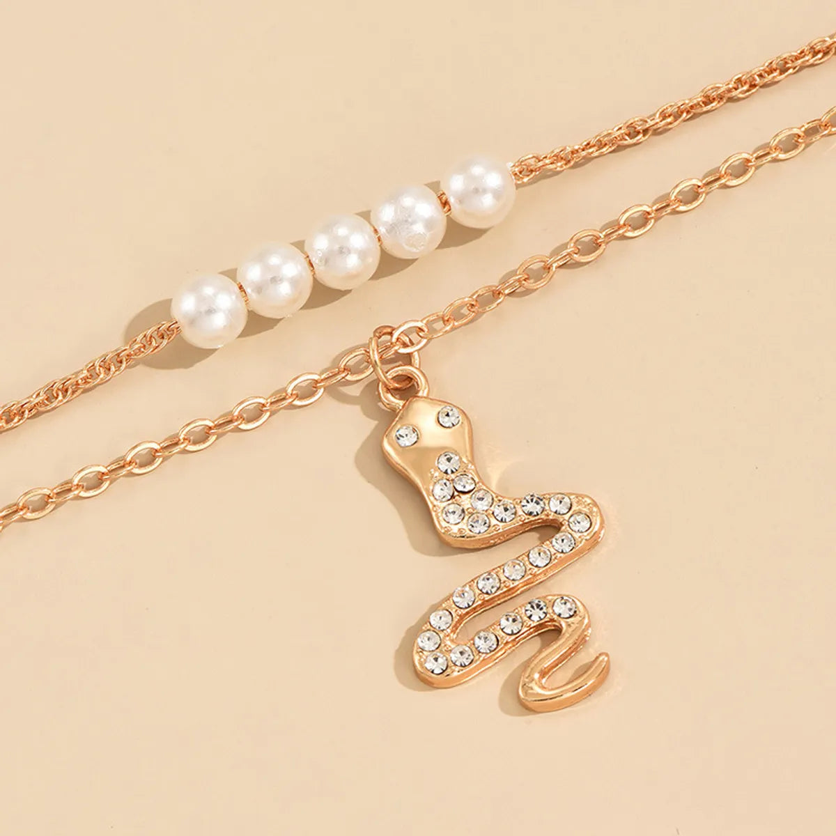 Simple Style Snake Alloy Women's Anklet