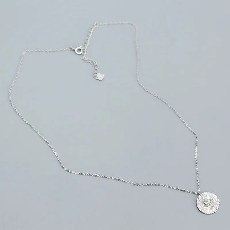 Simple Style Snake Silver Plating Pendant Necklace 1 Piece