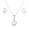 Wholesale Jewelry Simple Style Snake 201 Stainless Steel 18K Gold Plated Plating Earrings Necklace