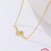 Simple Style Snake Sterling Silver 18k Gold Plated White Gold Plated Zircon Necklace In Bulk