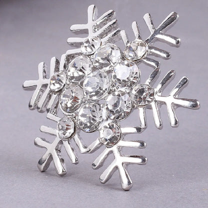 Simple Style Snowflake Alloy Rhinestone Inlay Rhinestones Women'S Brooches