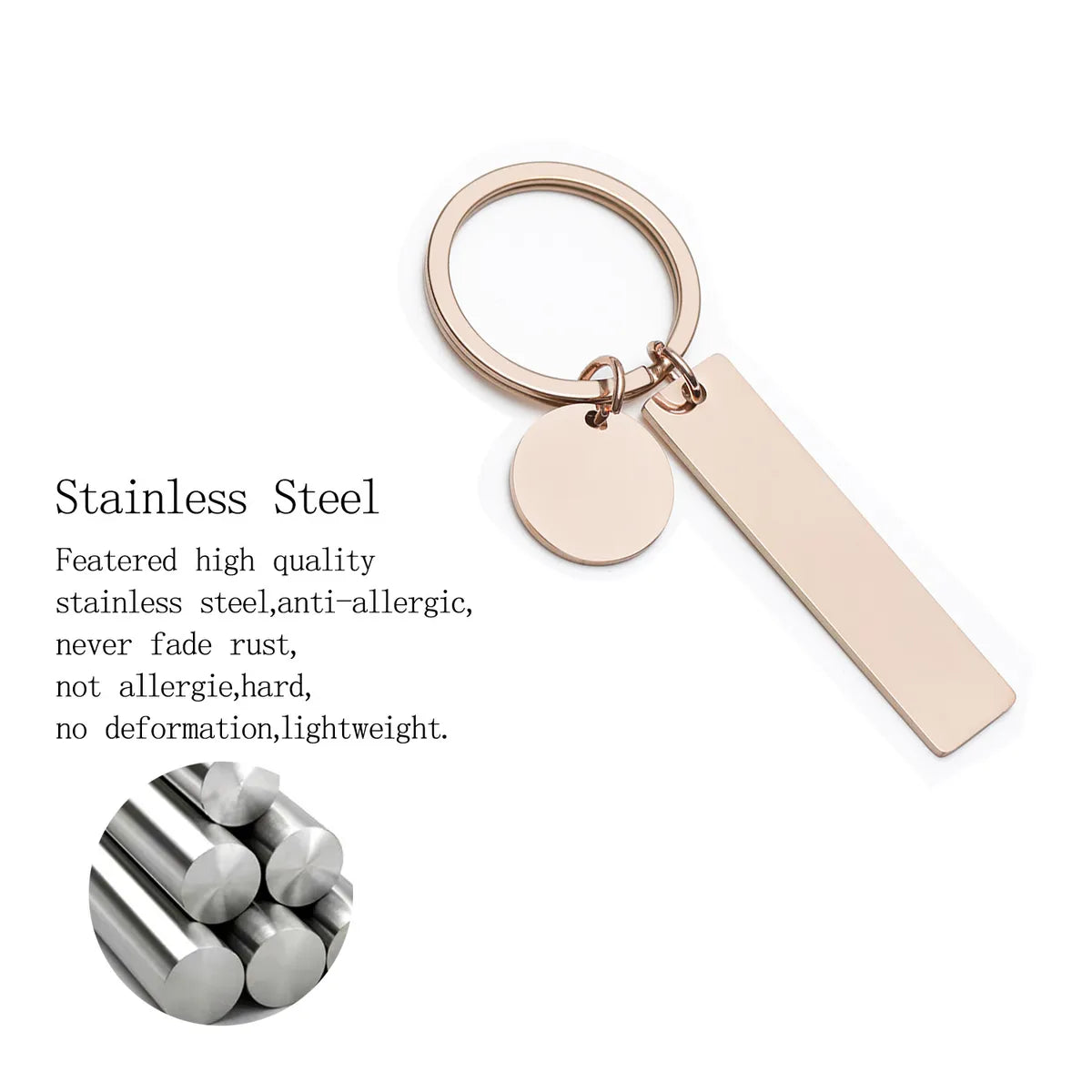 Simple Style Solid Color 201 Stainless Steel Polishing Plating Unisex Bag Pendant Keychain