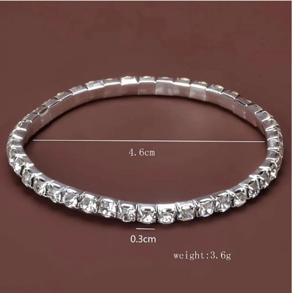 Simple Style Solid Color Iron alloy Inlay Rhinestones Women's Bracelets