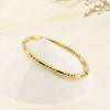 Simple Style Solid Color 304 Stainless Steel 18K Gold Plated Bangle In Bulk