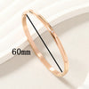 Simple Style Solid Color 304 Stainless Steel 18K Gold Plated Rhinestones Bangle In Bulk