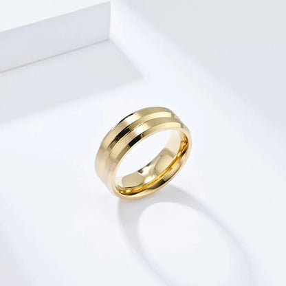 Simple Style Solid Color 304 Stainless Steel 18K Gold Plated Unisex Rings