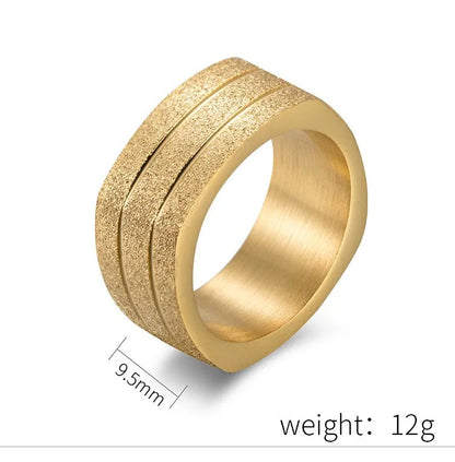 Simple Style Solid Color 304 Stainless Steel 18K Gold Plated Unisex Rings