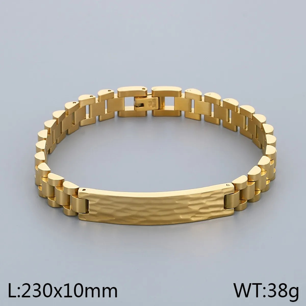 Simple Style Solid Color 304 Stainless Steel Plating 18K Gold Plated Men'S Bangle