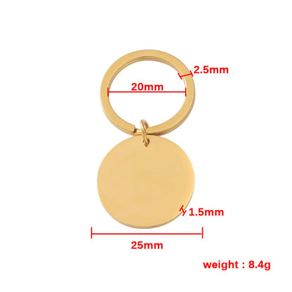 Simple Style Solid Color 304 Stainless Steel Plating None Women'S Bag Pendant Keychain