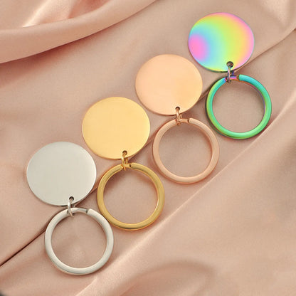 Simple Style Solid Color 304 Stainless Steel Plating None Women'S Bag Pendant Keychain