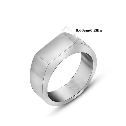 Simple Style Solid Color 304 Stainless Steel Unisex Rings