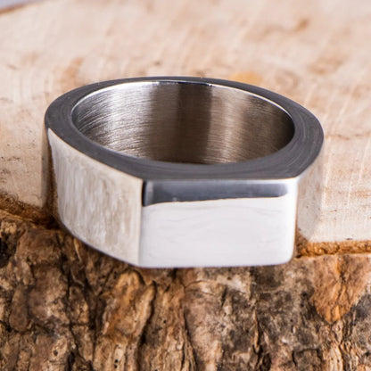 Simple Style Solid Color 304 Stainless Steel Unisex Rings