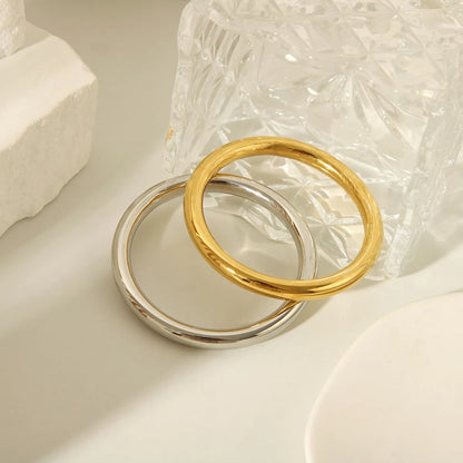 Simple Style Solid Color 304 Stainless Steel Wholesale Bangle