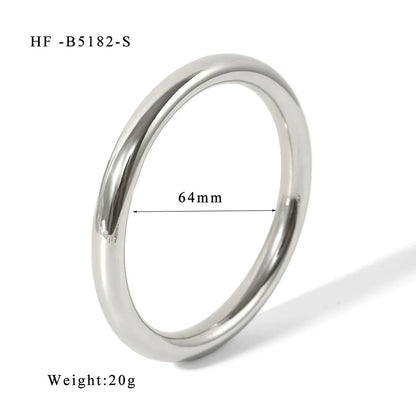 Simple Style Solid Color 304 Stainless Steel Wholesale Bangle